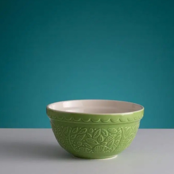 MASON CASH NEW in the forest s30 embossed mixing bowl -hedgehog green -1.25qt - Picture 2 of 9